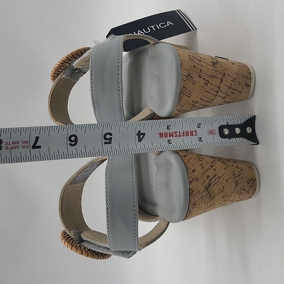 1432- Nautica Wedges Cork Platform Sandals Size 7 NWT - Picture 8 of 14